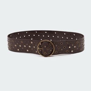 Edikted Brown Studded Belt